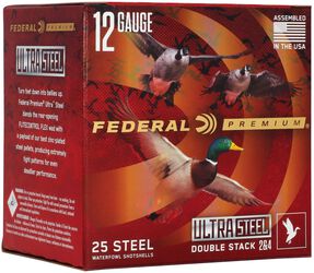 Ultra Steel, 12 Gauge, 2 and 4 Shot, 3-1/2 in, 1 1/2 oz, 1500 fps