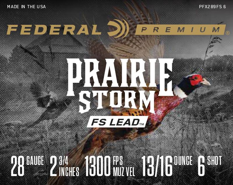 Prairie Storm FS Lead, 28 Gauge, 6 Shot, 2-3/4 in, 13/16 oz, 1300 fps