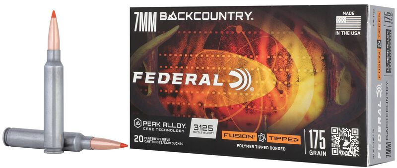 Fusion Tipped Rifle, 7mm Backcountry, 175 Grain, Fusion Tipped, 3125 fps