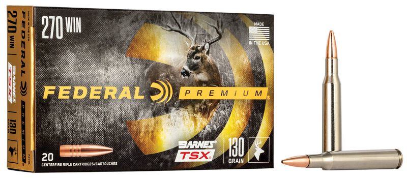 Barnes TSX, 270 Win, 130 Grain, Barnes Triple-Shock X Bullet (TSX), 3060 fps