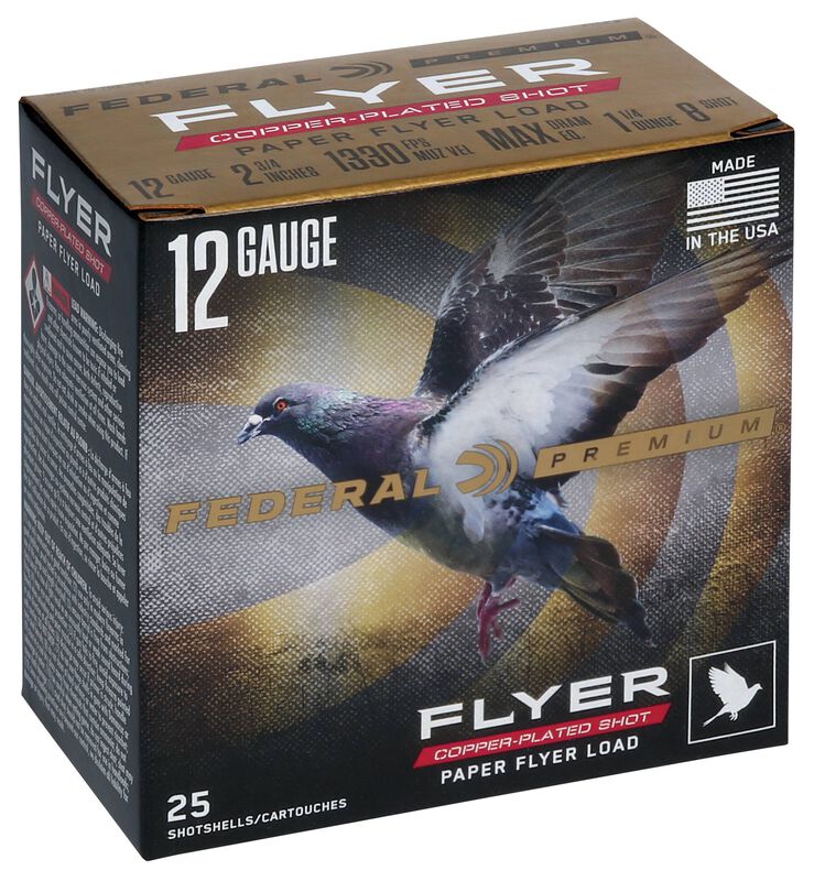 Paper Flyer, 12 Gauge, 8 Shot, 2-3/4 in, 1 1/4 oz, 1330 fps
