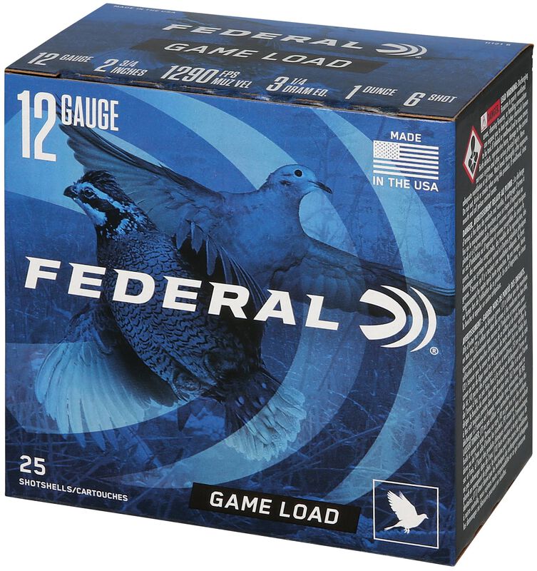 Game Load Upland, 12 Gauge, 6 Shot, 2-3/4 in, 1 oz, 1290 fps