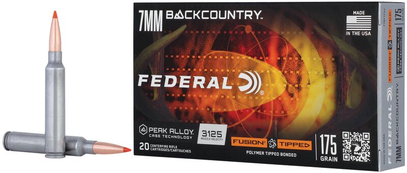 Fusion Tipped Rifle, 7mm Backcountry, 175 Grain, Fusion Tipped, 3125 fps