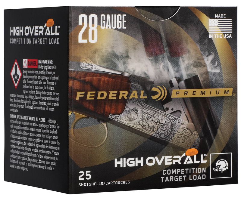 High Over All, 28 Gauge, 9 Shot, 2-3/4 in, 3/4 oz, 1250 fps