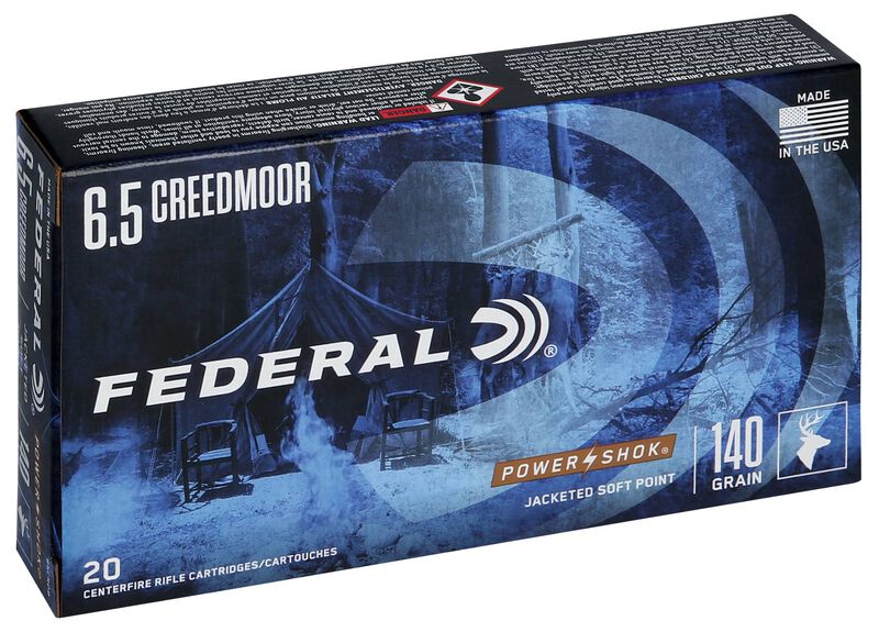 Power-Shok Rifle, 6.5 Creedmoor, 140 Grain, Jacketed Soft Point, 2725 fps