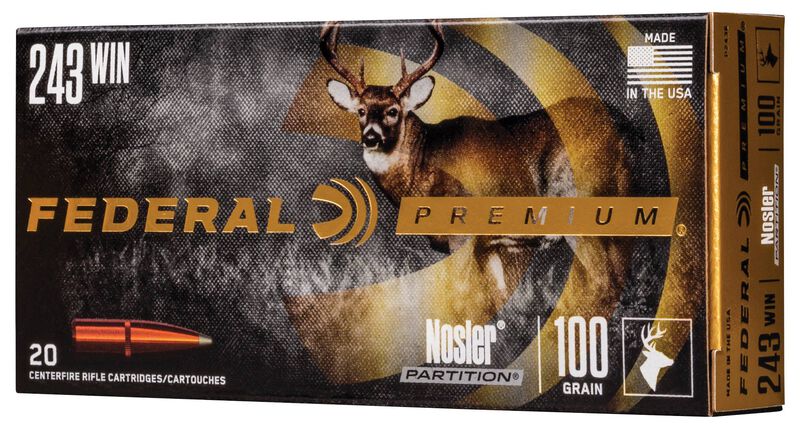Nosler Partition, 243 Win, 100 Grain, Nosler Partition, 2850 fps