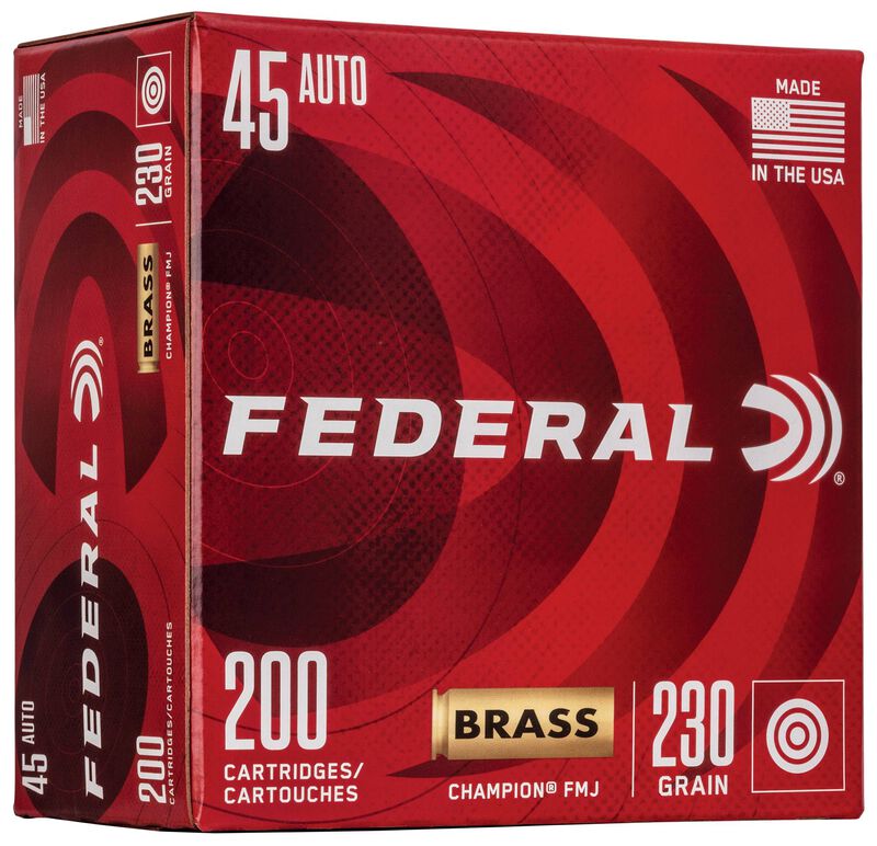 Champion Training, 45 Auto, 230 Grain, Full Metal Jacket, 890 fps