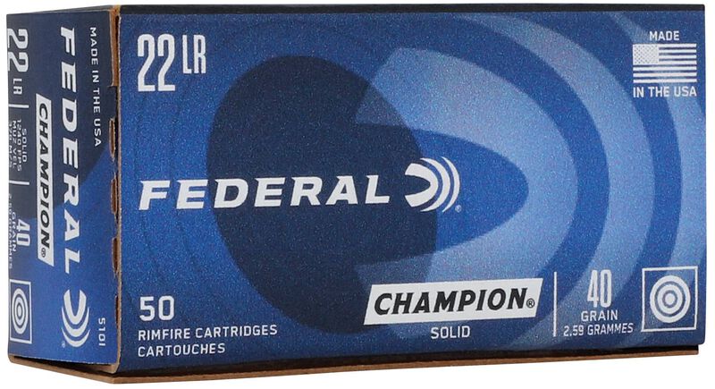 Champion Training - Rimfire, 22 LR, 40 Grain, Lead Round Nose, 1240 fps