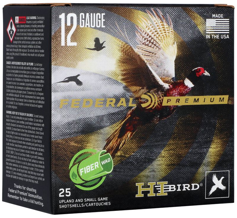 Hi-Bird Fiber Wad, 12 Gauge, 5 Shot, 2-3/4 in, 1 1/4 oz, 1330 fps