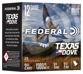 Texas Dove, 12 Gauge, 7.5 Shot, 2-3/4 in, 1 1/8 oz, 1300 fps