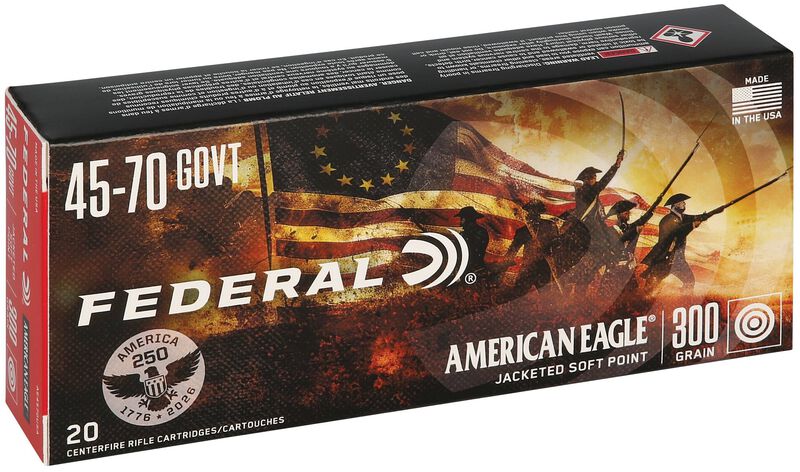 250th Anniversary USA Rifle, 45-70 Government, 300 Grain, Jacketed Soft Point, 1850 fps