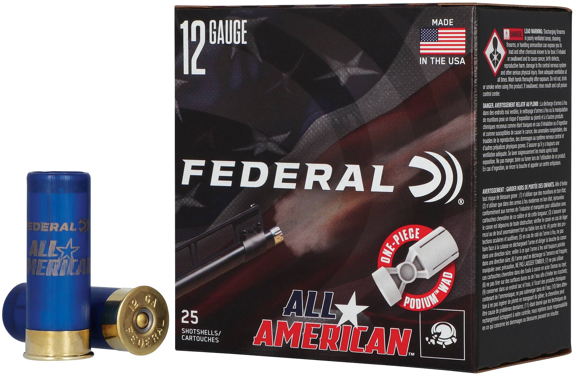 Federal All American 1oz 12ga 8 Shot - Reliable 25 Round Box 2 Federal All American 1oz 12ga 8 Shot - Reliable 25 Round Box - Image 2