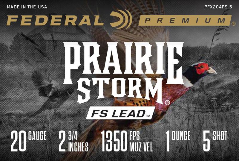 Prairie Storm FS Lead, 20 Gauge, 5 Shot, 2-3/4 in, 1 oz, 1350 fps