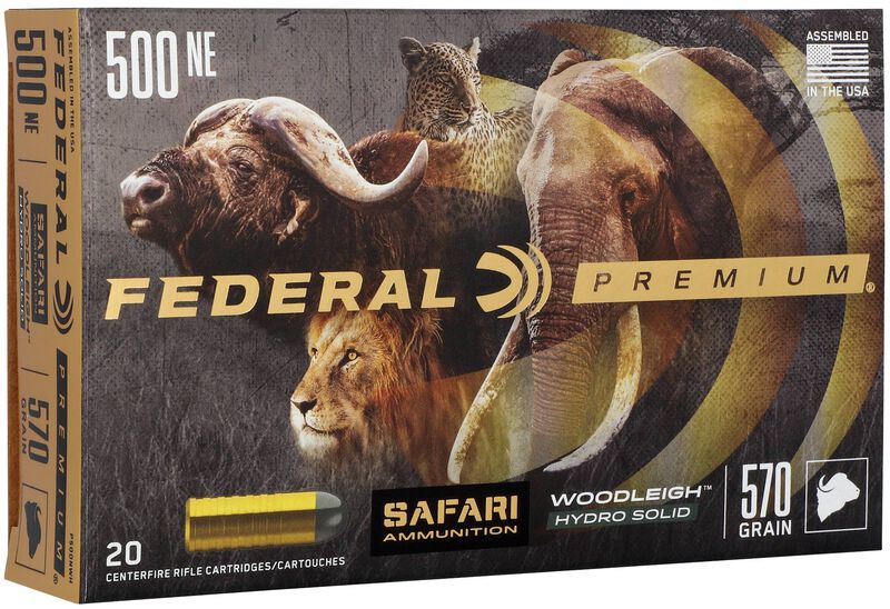 Safari Woodleigh Hydro Solid, 500 Nitro Express, 570 Grain, Woodleigh Hydro Solid, 2100 fps