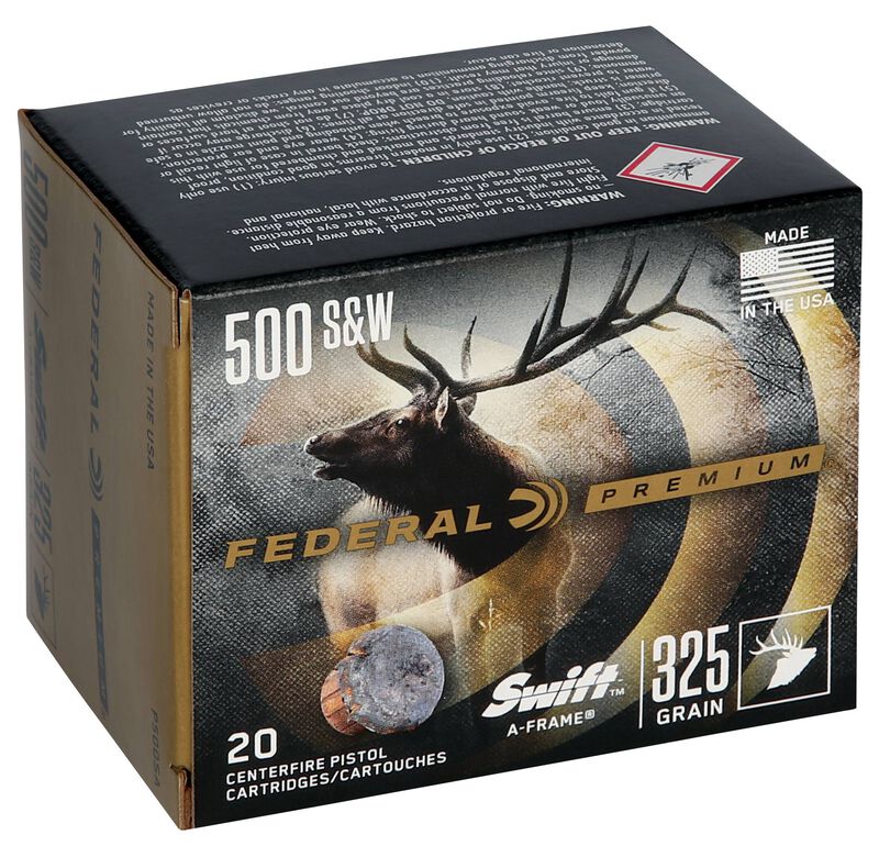 Swift A-Frame, 500 S&amp;W, 325 Grain, Swift A-Frame, 1800 fps