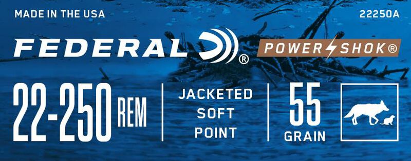 Power-Shok Rifle, 22-250 Rem, 55 Grain, Jacketed Soft Point, 3650 fps