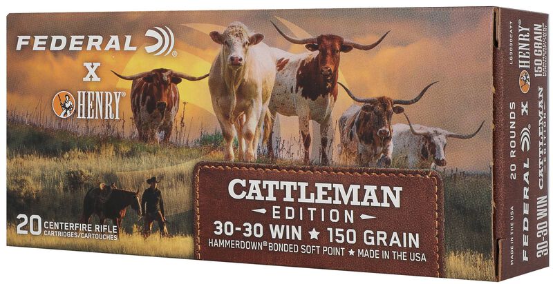 Federal x Henry Cattleman Edition, 30-30 Win, 150 Grain, Bonded Soft Point, 2390 fps