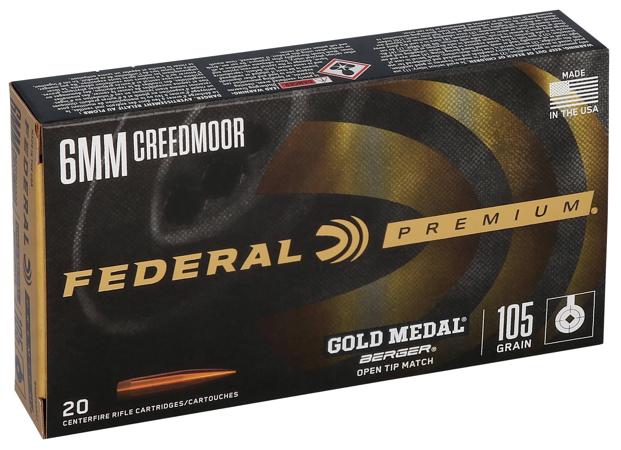 Federal 6mm Creedmoor 105gr Berger Hybrid – Superior 6mm Creedmoor Match Ammo, 2950 fps, 20 Rounds - Image 2