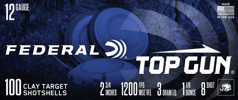 Top Gun, 12 Gauge, 8 Shot, 2-3/4 in, 1 1/8 oz, 1180 fps