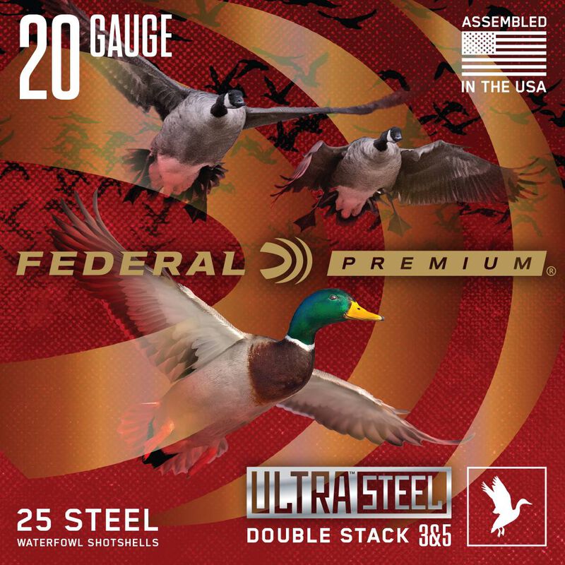 Ultra Steel, 20 Gauge, 3 and 5 Shot, 3 in, 1 oz, 1400 fps