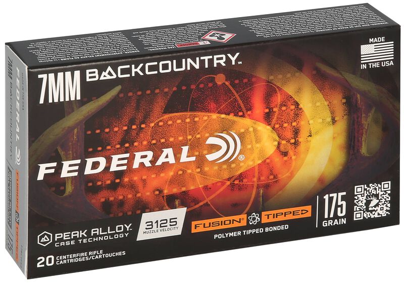 Fusion Tipped Rifle, 7mm Backcountry, 175 Grain, Fusion Tipped, 3125 fps