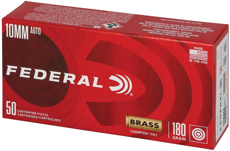 Champion Training, 10mm Auto, 180 Grain, Full Metal Jacket, 1200 fps