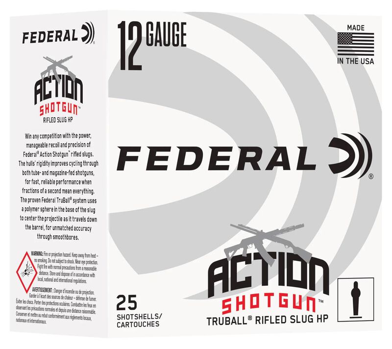 Federal Action Shotgun Rifled Slug, 12 Gauge, 438 Grain, 2-3/4 in, 1300 fps