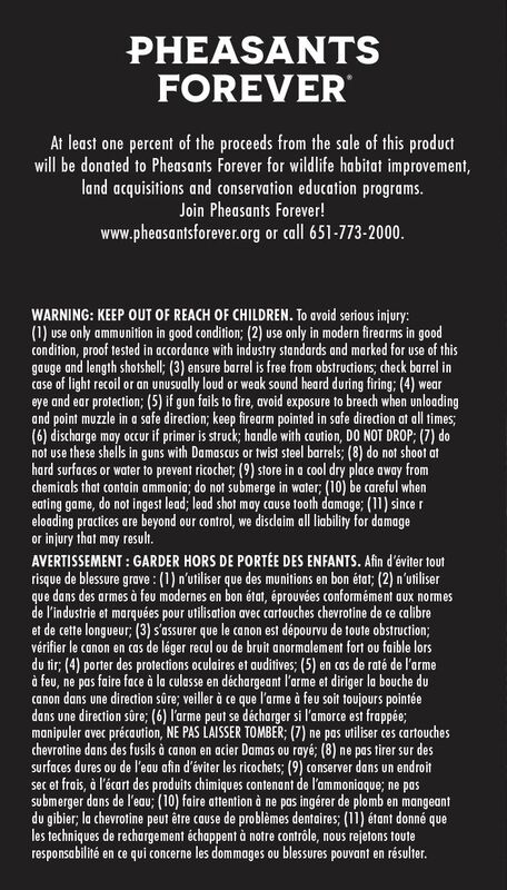 Prairie Storm FS Lead, 12 Gauge, 4 Shot, 2-3/4 in, 1 1/4 oz, 1500 fps