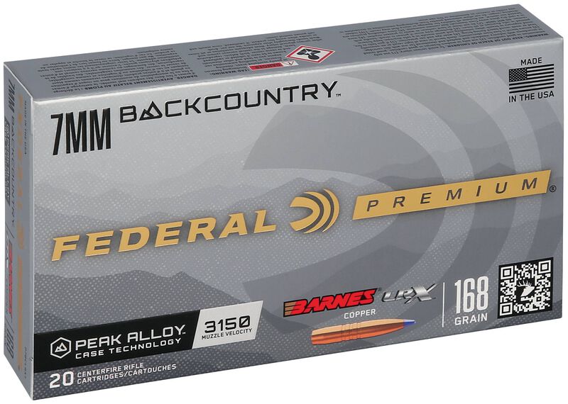 Barnes LRX, 7mm Backcountry, 168 Grain, Barnes LRX, 3150 fps