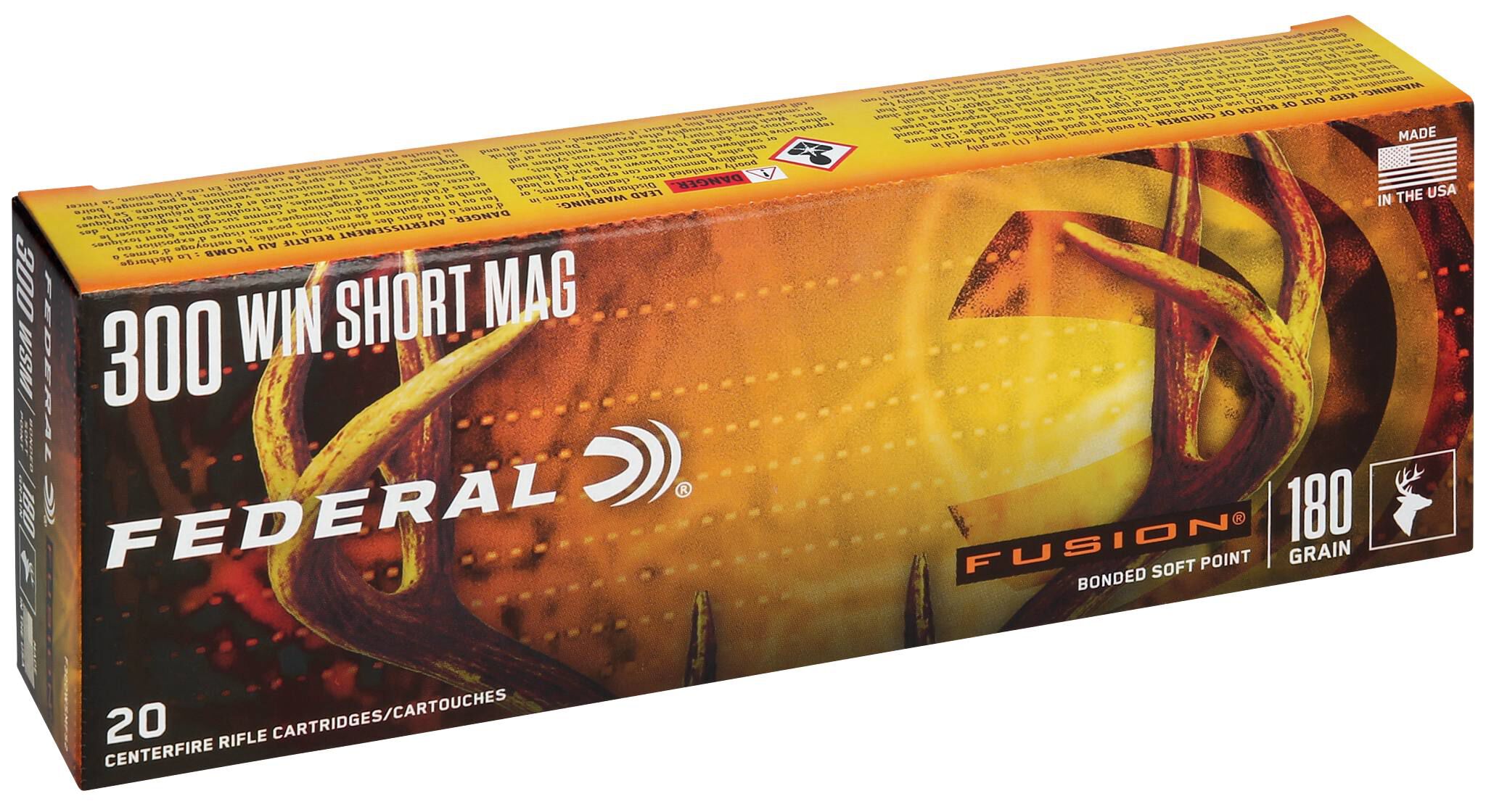 Federal 300 WSM 180gr Fusion – Powerful .300 WSM Deer and Elk Hunting Ammo, 2950 fps, 20 Rounds 2 Federal 300 WSM 180gr Fusion – Powerful .300 WSM Deer and Elk Hunting Ammo, 2950 fps, 20 Rounds - Image 2