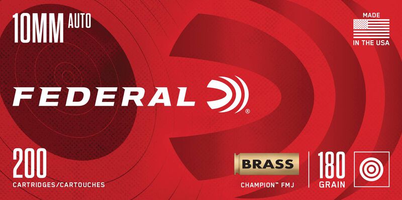 Champion Training, 10mm Auto, 180 Grain, Full Metal Jacket, 1200 fps