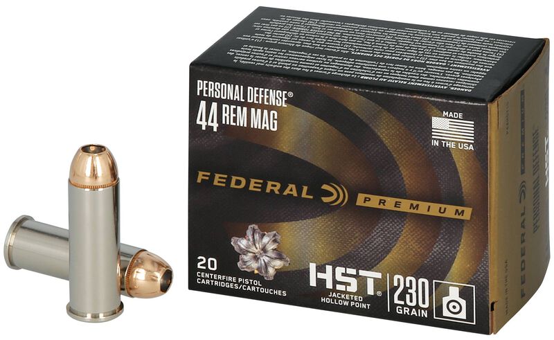 Personal Defense HST, 44 Rem Magnum, 230 Grain, HST Jacketed Hollow Point, 1085 fps