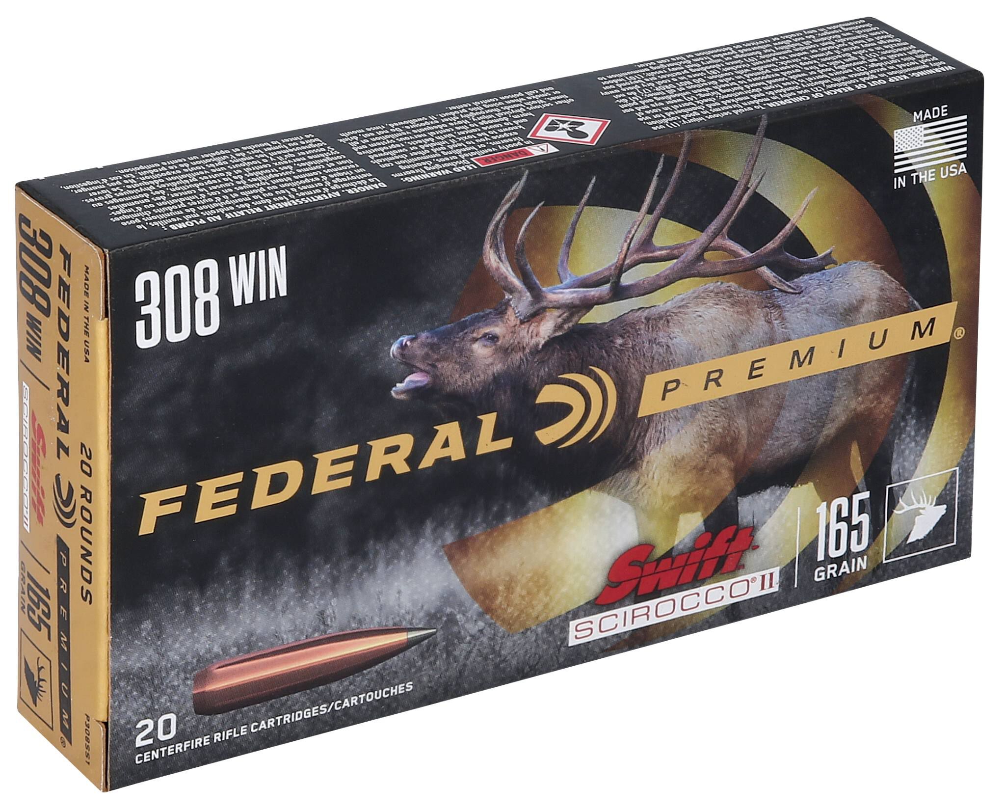 Buy Swift Scirocco II 308 Win Ammo | 165 Grain, 2700 FPS