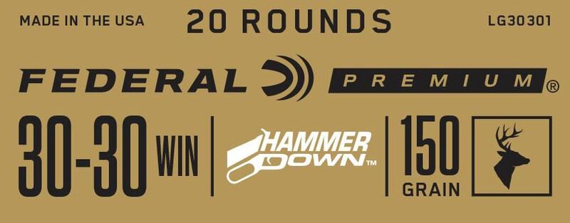 HammerDown Rifle, 30-30 Win, 150 Grain, Bonded Soft Point, 2390 fps