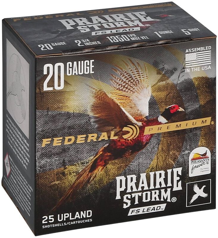 Prairie Storm FS Lead, 20 Gauge, 5 Shot, 2-3/4 in, 1 oz, 1350 fps