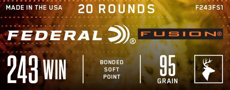 Fusion Rifle, 243 Win, 95 Grain, Fusion Soft Point, 2980 fps