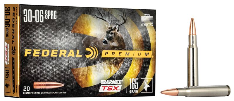 Barnes TSX, 30-06 Springfield, 165 Grain, Barnes Triple-Shock X Bullet &#40;TSX&#41;, 2800 fps