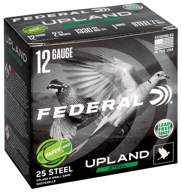 Upland Steel Paper Wad, 12 Gauge, 7.5 Shot, 2-3/4 in, 1 oz, 1330 fps
