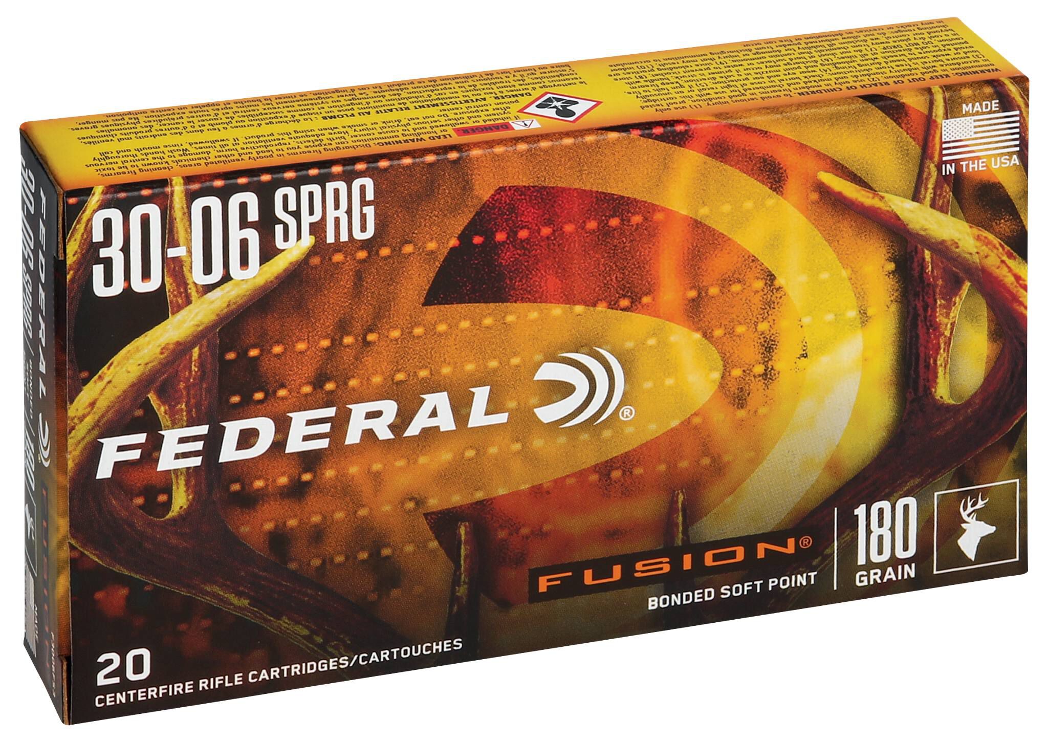 Federal 30-06 180gr Fusion – Proven 30-06 Springfield Deer Hunting Ammo, 2700 fps, 20 Rounds 3 Federal 30-06 180gr Fusion – Proven 30-06 Springfield Deer Hunting Ammo, 2700 fps, 20 Rounds - Image 3