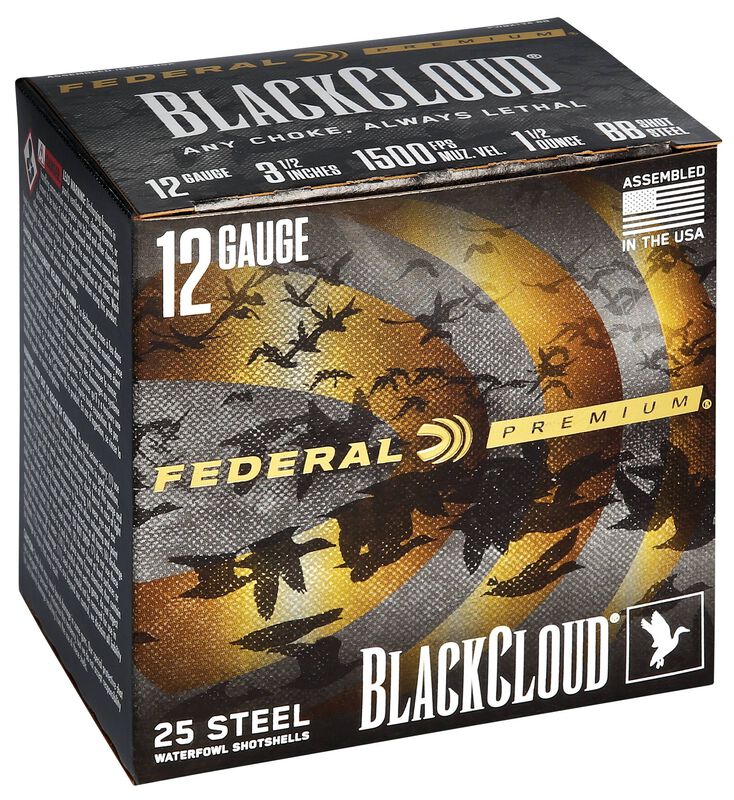 Black Cloud FS Steel, 12 Gauge, BB Shot, 3-1/2 in, 1 1/2 oz, 1500 fps