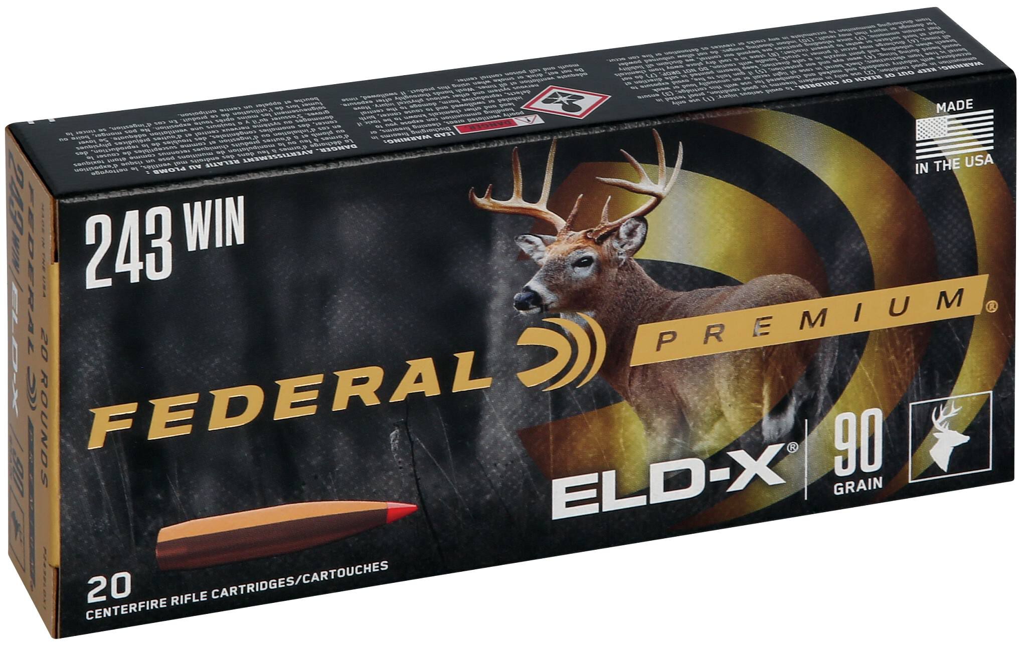 Federal 243 Win 90gr ELD-X – Flat-Shooting Deer and Pronghorn Ammo, 20 Rounds - Image 4
