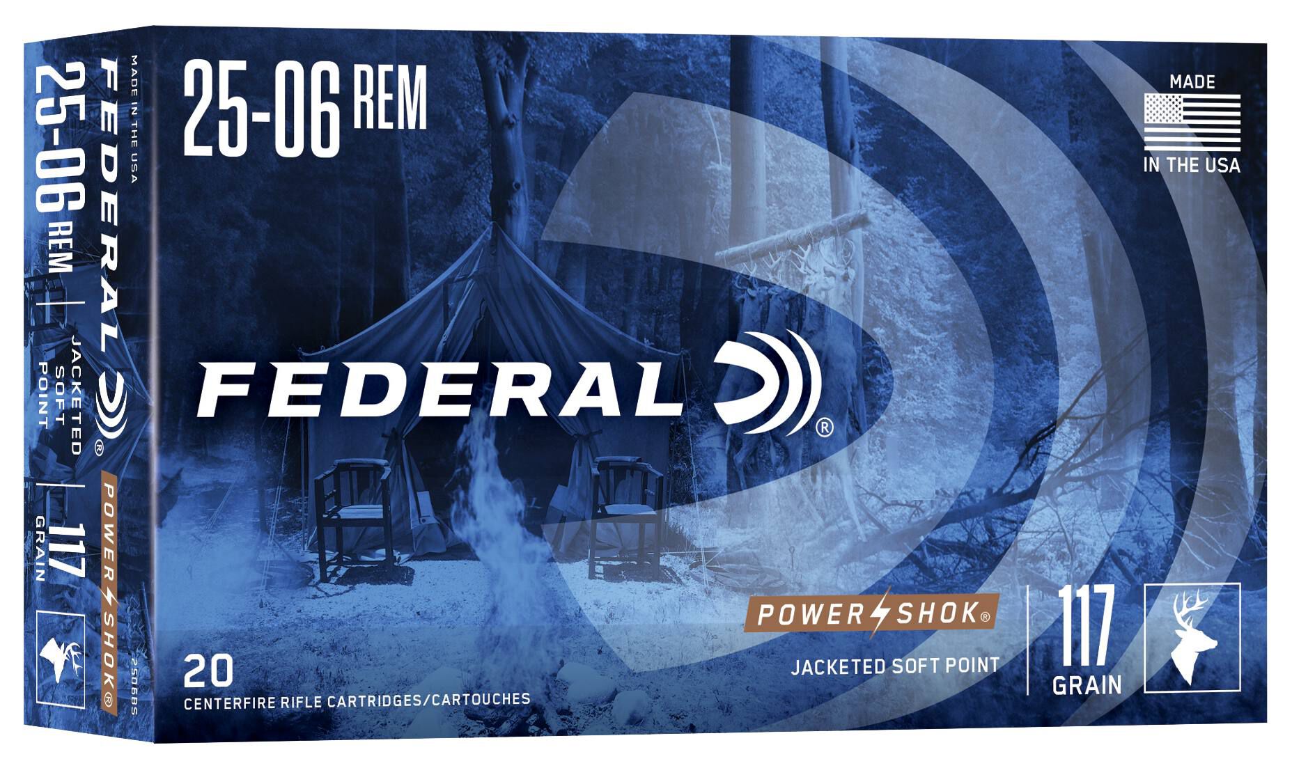 Federal 25-06 117gr JSP – Proven 25-06 Remington Hunting Ammo, 3030 fps, 20 Rounds 2 Federal 25-06 117gr JSP – Proven 25-06 Remington Hunting Ammo, 3030 fps, 20 Rounds - Image 2