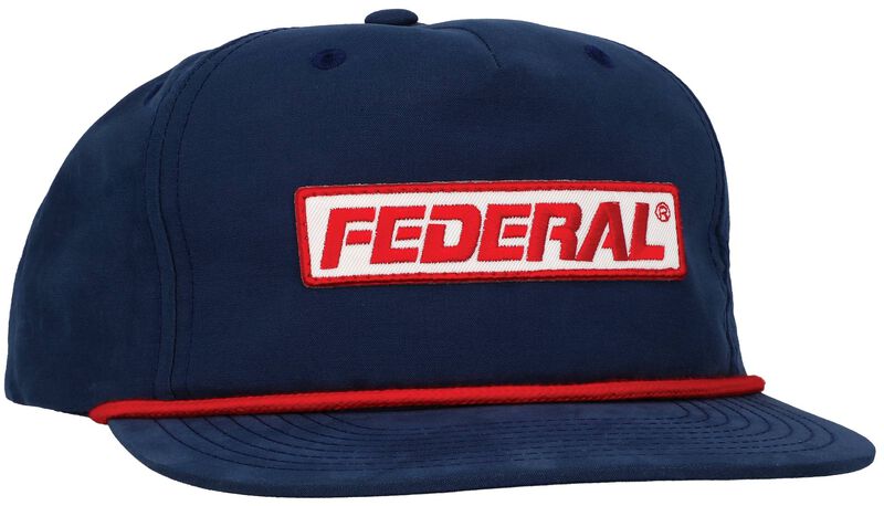 Federal Logo Patch Red Rope Hat, Navy, Flat Bill