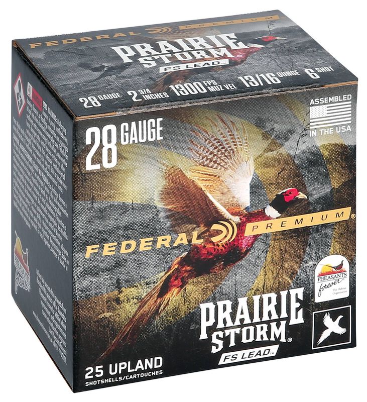 Prairie Storm FS Lead, 28 Gauge, 6 Shot, 2-3/4 in, 13/16 oz, 1300 fps