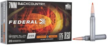 Fusion Tipped Rifle, 7mm Backcountry, 175 Grain, Fusion Tipped, 3125 fps