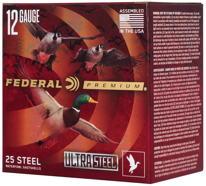Ultra Steel, 12 Gauge, 2 Shot, 3 in, 1 1/4 oz, 1450 fps