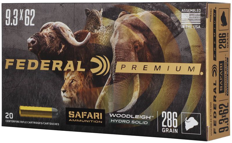 Safari Woodleigh Hydro Solid, 9.3x62, 286 Grain, Woodleigh Hydro Solid, 2360 fps