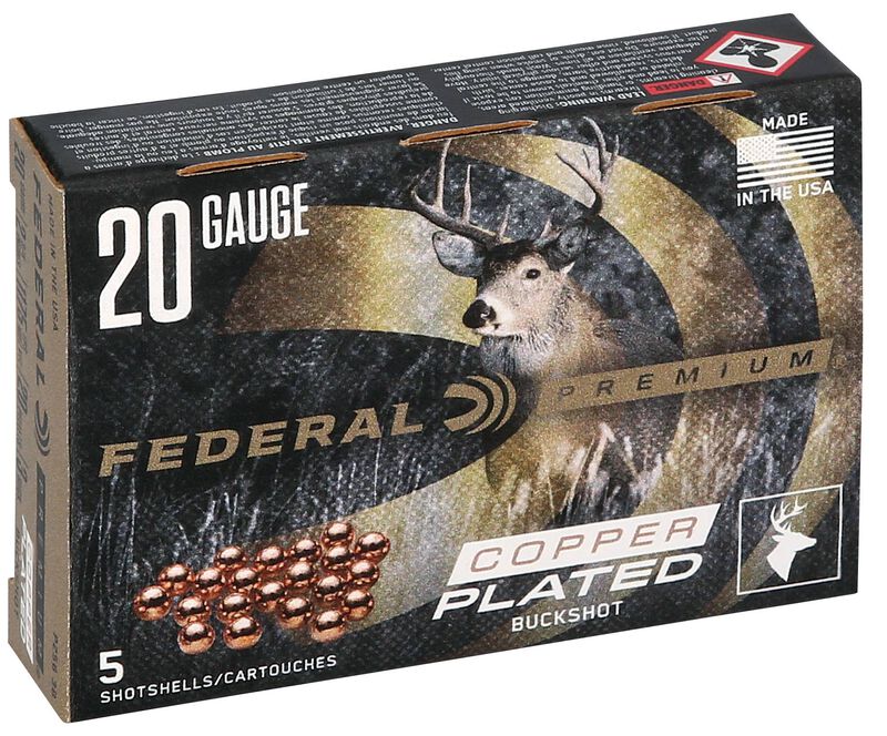 Buckshot, 20 Gauge, 3 Buck Shot, 2-3/4 in, 1175 fps