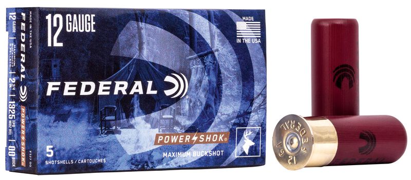 Power-Shok Buckshot, 12 Gauge, 00 Buck Shot, 2-3/4 in, 1325 fps