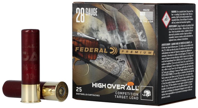High Over All, 28 Gauge, 8 Shot, 2-3/4 in, 3/4 oz, 1250 fps